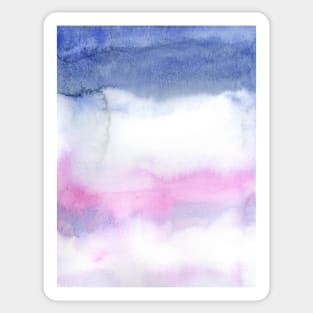 Ombre Watercolor Texture with Indigo and Pink Sticker